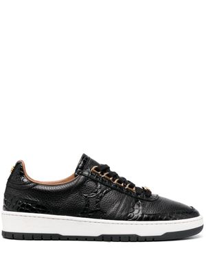 Billionaire crocodile-effect leather sneakers - Black