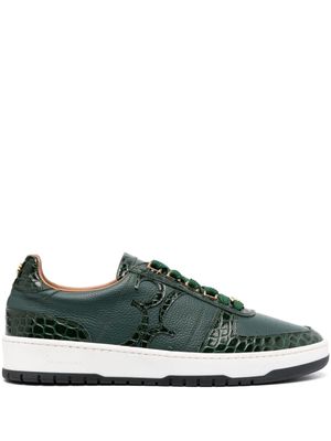Billionaire crocodile-effect leather sneakers - Green