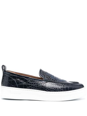 Billionaire crocodile-effect slip-on sneakers - Blue