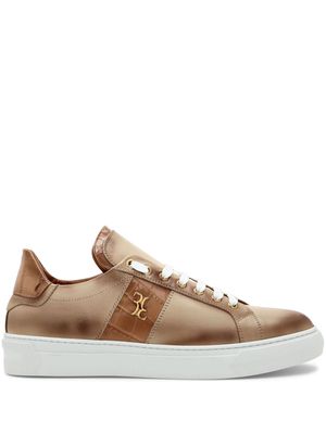 Billionaire crocodile-embossed leather sneakers - Neutrals