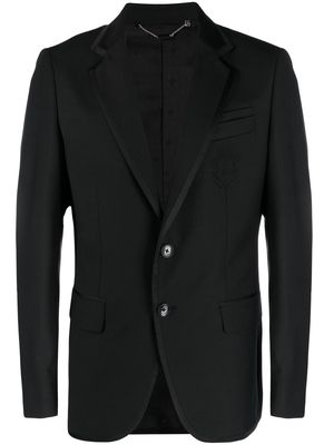 Billionaire embroidered-logo blazer - Black