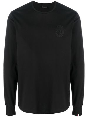 Billionaire embroidered-logo long-sleeve T-shirt - Black