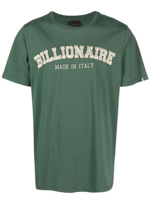 Billionaire embroidered-logo T-shirt - Green