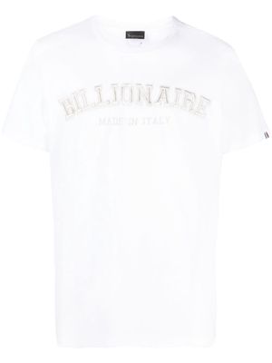 Billionaire embroidered-logo T-shirt - White