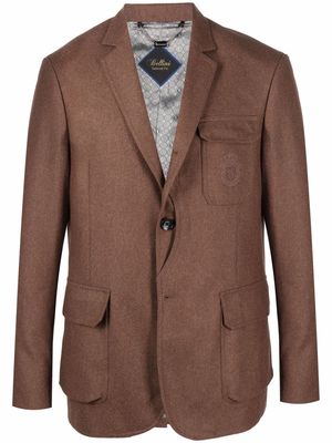 Billionaire embroidered-logo tailored blazer - Brown