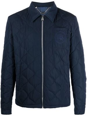 Billionaire embroidered quilted windbreaker - Blue