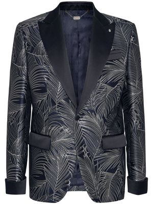 Billionaire jacquard single-breasted blazer - Blue