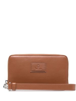 Billionaire leather L-Zip Around wallet - Brown