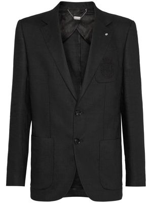 Billionaire linen single-breasted blazer - Black