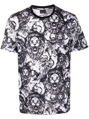 Billionaire lion print cotton T-shirt - White