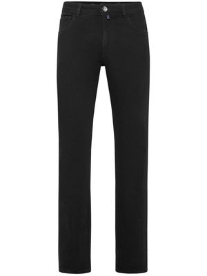 Billionaire logo-appliqué straight-leg jeans - Black