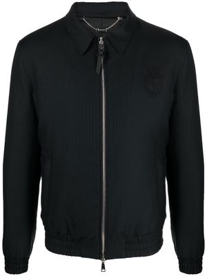 Billionaire logo-embroidered bomber jacket - Black