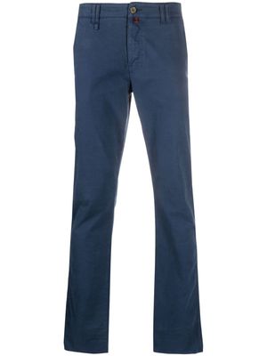 Billionaire logo-embroidered chino trousers - Blue