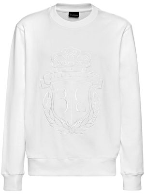 Billionaire logo-embroidered cotton sweatshirt - White