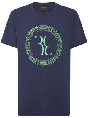 Billionaire logo-embroidered cotton T-shirt - Blue