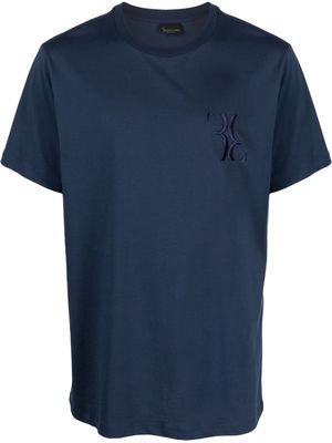 Billionaire logo-embroidered crew-neck T-shirt - Blue