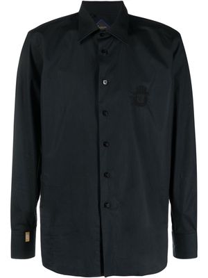Billionaire logo-embroidered long-sleeve shirt - Black