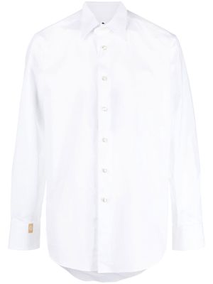 Billionaire logo-embroidered long-sleeve shirt - White