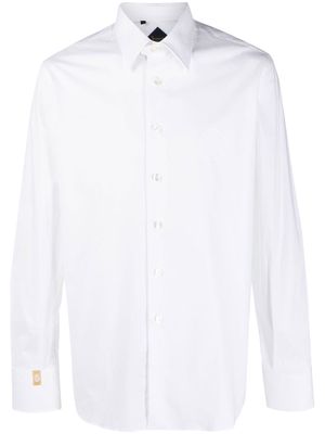Billionaire logo-embroidered long-sleeved shirt - White