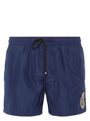 Billionaire logo-embroidered swim shorts - Blue