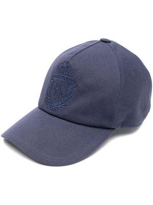 Billionaire logo-embroidery baseball cap - Blue