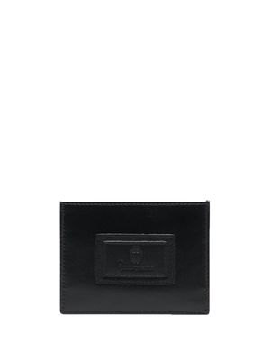 Billionaire logo leather cardholder - Black