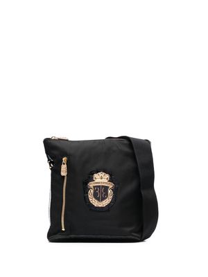 Billionaire logo-patch crossbody bag - Black