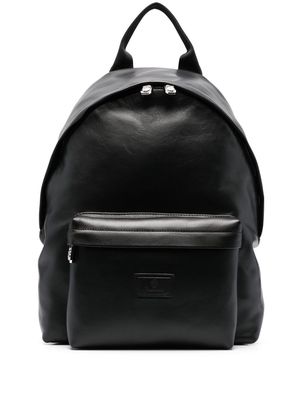 Billionaire logo-patch leather backpack - Black