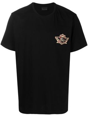 Billionaire logo-patch short-sleeved T-shirt - Black