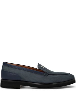 Billionaire logo-plaque suede loafers - Blue