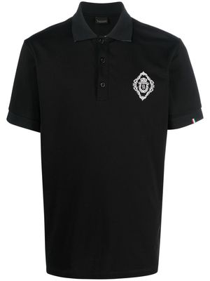 Billionaire logo-print cotton polo shirt - Black