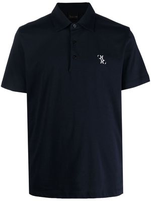 Billionaire logo-print cotton polo shirt - Blue