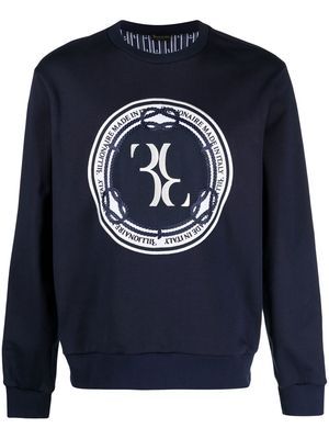 Billionaire logo-print cotton sweatshirt - Blue