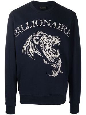 Billionaire logo-print detail sweatshirt - Blue