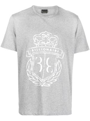 Billionaire logo-print detail T-shirt - Grey