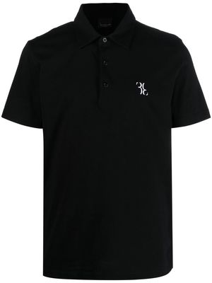 Billionaire logo-print short-sleeve polo shirt - Black