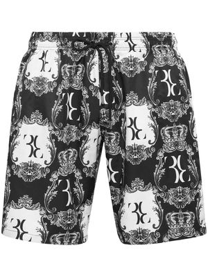 Billionaire logo-printed swim shorts - Black