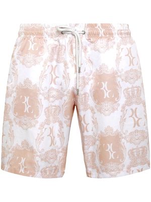 Billionaire logo-printed swim shorts - Neutrals