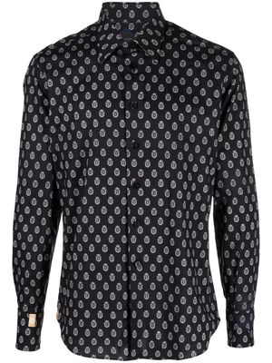 Billionaire motif-print long-sleeve shirt - Black