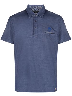 Billionaire paisley pocket polo shirt - Blue