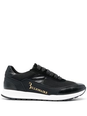 Billionaire Runner crocodile-panelled sneakers - Black