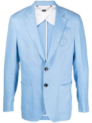 Billionaire single-breasted linen blazer - Blue