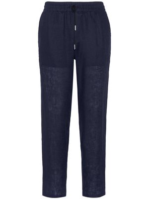 Billionaire straight-leg linen trousers - Blue