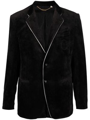 Billionaire tailored-fit velvet-blazer - Black