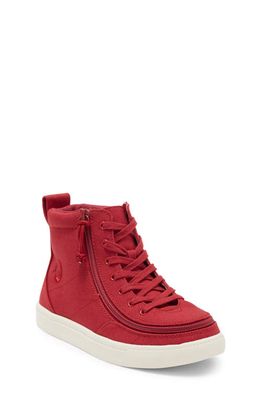 BILLY Footwear Classic Hi-Rise Sneaker in Red Jersey Linen