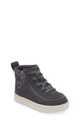 BILLY Footwear Kids' Classic High Top Sneaker in Charcoal/White 