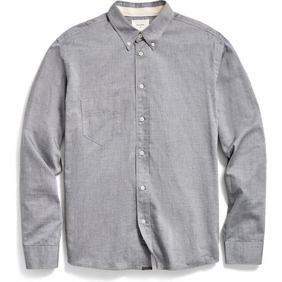 Billy Reid Arnie Oxford Button-Down Shirt in Light Grey 