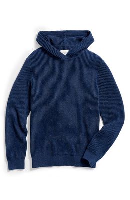 Billy Reid Fisherman Hooded Sweater in Navy