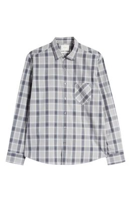Billy Reid John Plaid Button-Up Shirt in Grey/Blue