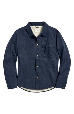 Billy Reid Leroy Organic Cotton Shirt Jacket in Carbon Blue